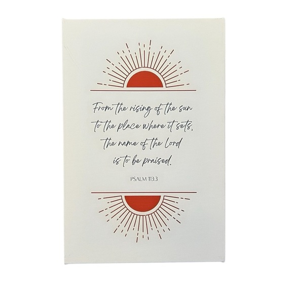 Bible Verse Sunrise Sunset Wall Art, 8x12, Canvas on Wood Frame, Ready to Hang - Picture 2 of 7